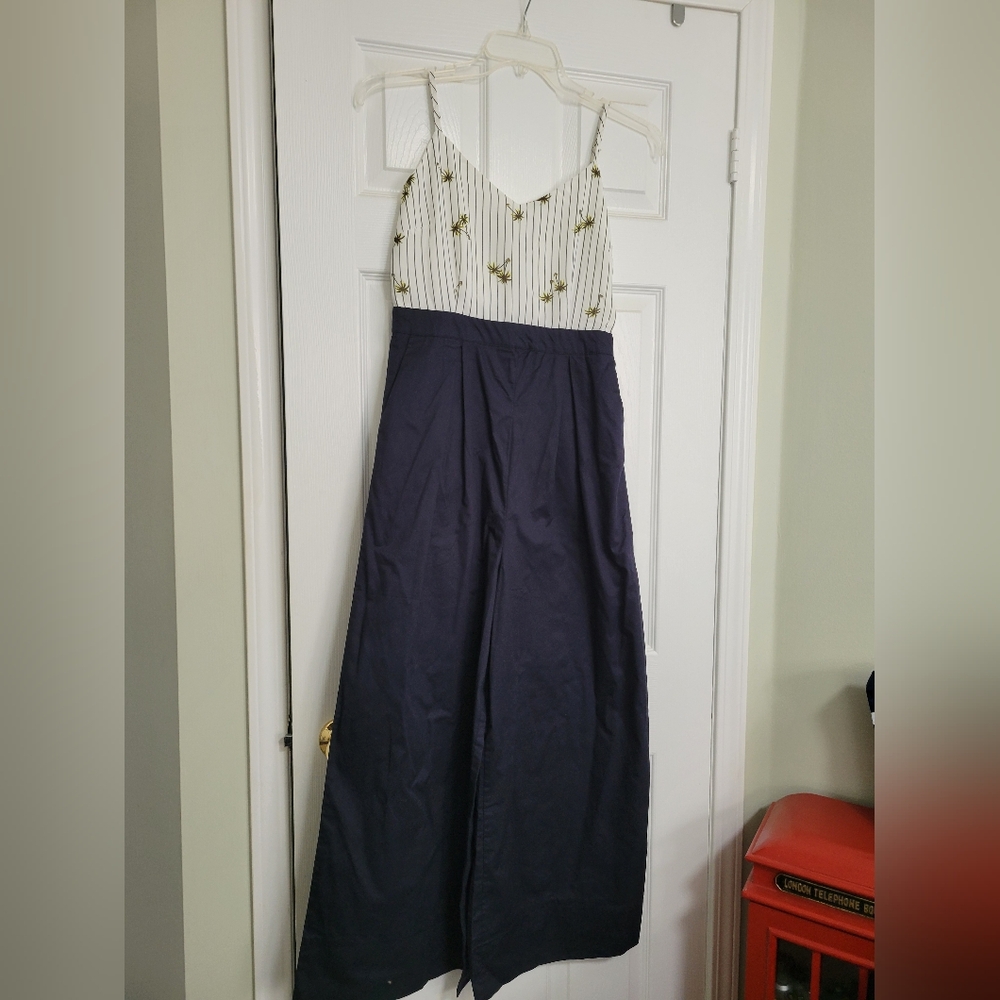 Blue and White Jumpsuit.  Size M